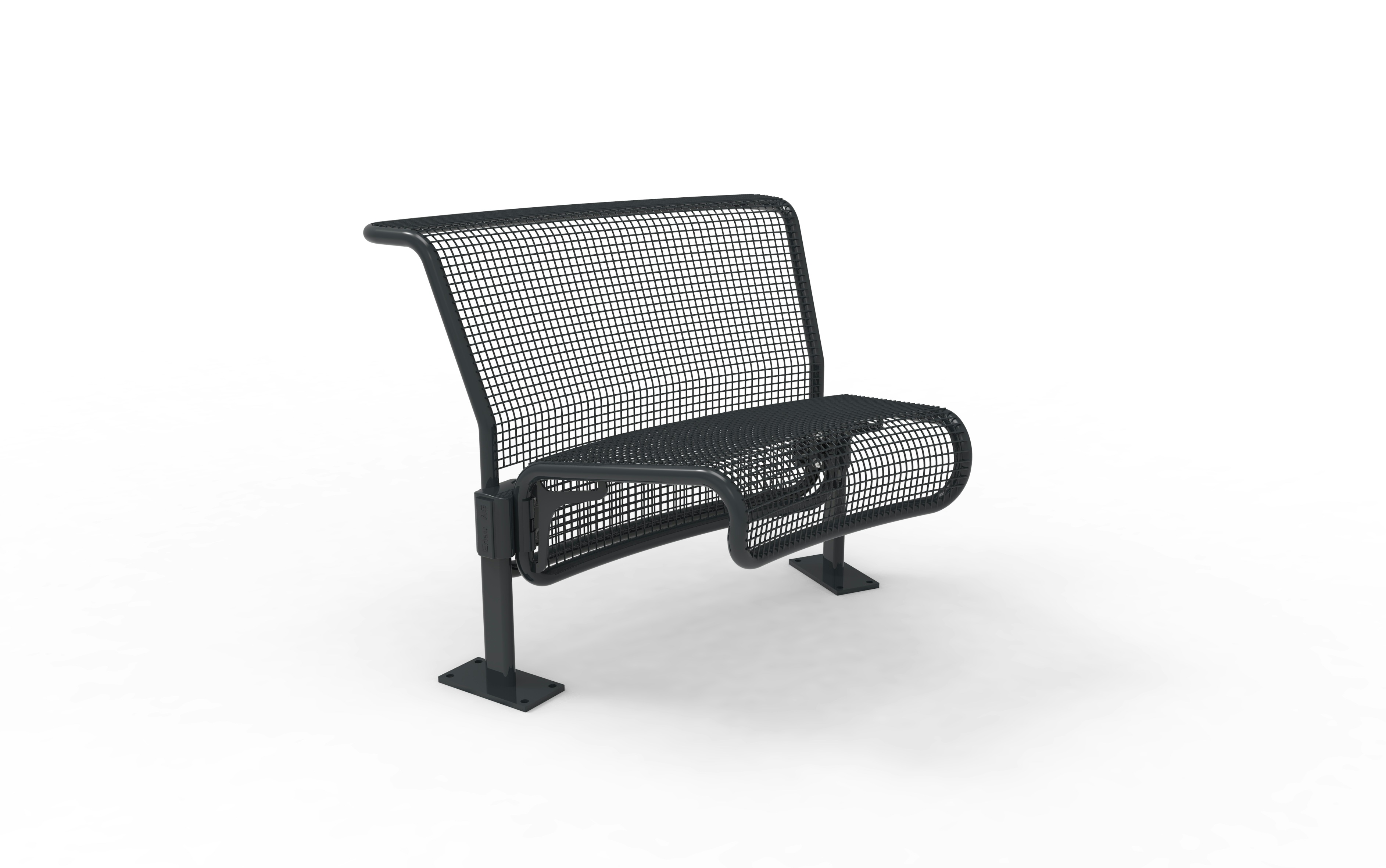 Olympia Grundelement mit Rückenlehne gebogen innen 1-sitzig (ortsfest mit Bodenplatte) Produktbild