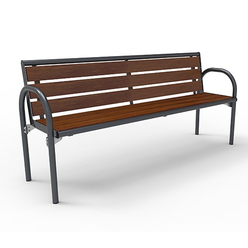 Bank Siesta Style mit Rückenlehne und Pagholzbelattung - ortsfest Produktbild FV S