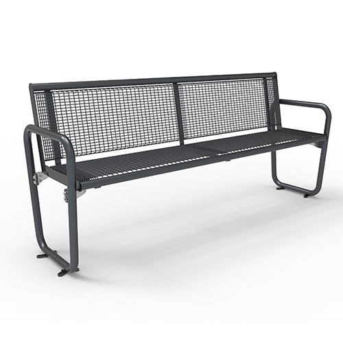 Bank Primavera Style mit Armlehne und Rückenlehne - Drahtgitter Produktbild