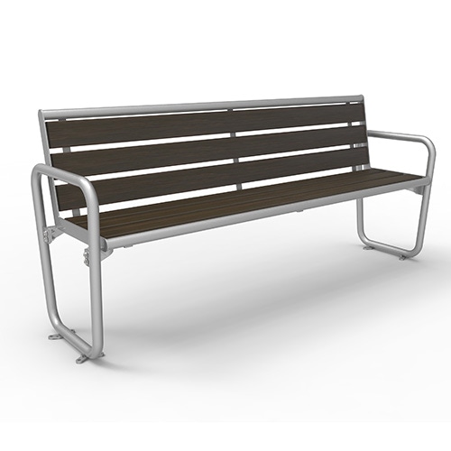 Bank Primavera Style mit Armlehne und Rückenlehne - Bambus dunkel Produktbild FV S