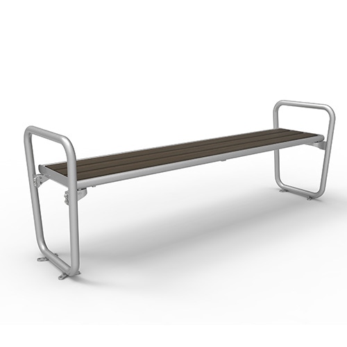 Bank Primavera Style mit Armlehne ohne Rückenlehne - Bambus dunkel Produktbild MV S