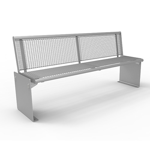 Bank Quadri Style mit Drahtgitter und Rückenlehne Produktbild MV S