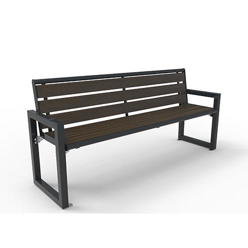 Bank Strada Style mit Bambusbelattung dunkel und Rückenlehne Produktbild FV S