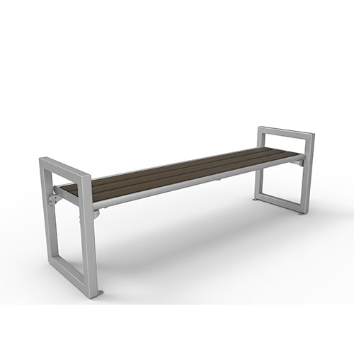 Bank Strada Style mit Bambusbelattung dunkel ohne Rückenlehne Produktbild FV S