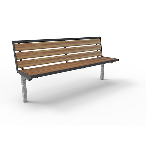 Bank Siena Style mit Bambusbelattung Savanna und Rückenlehne - ortsfest Produktbild