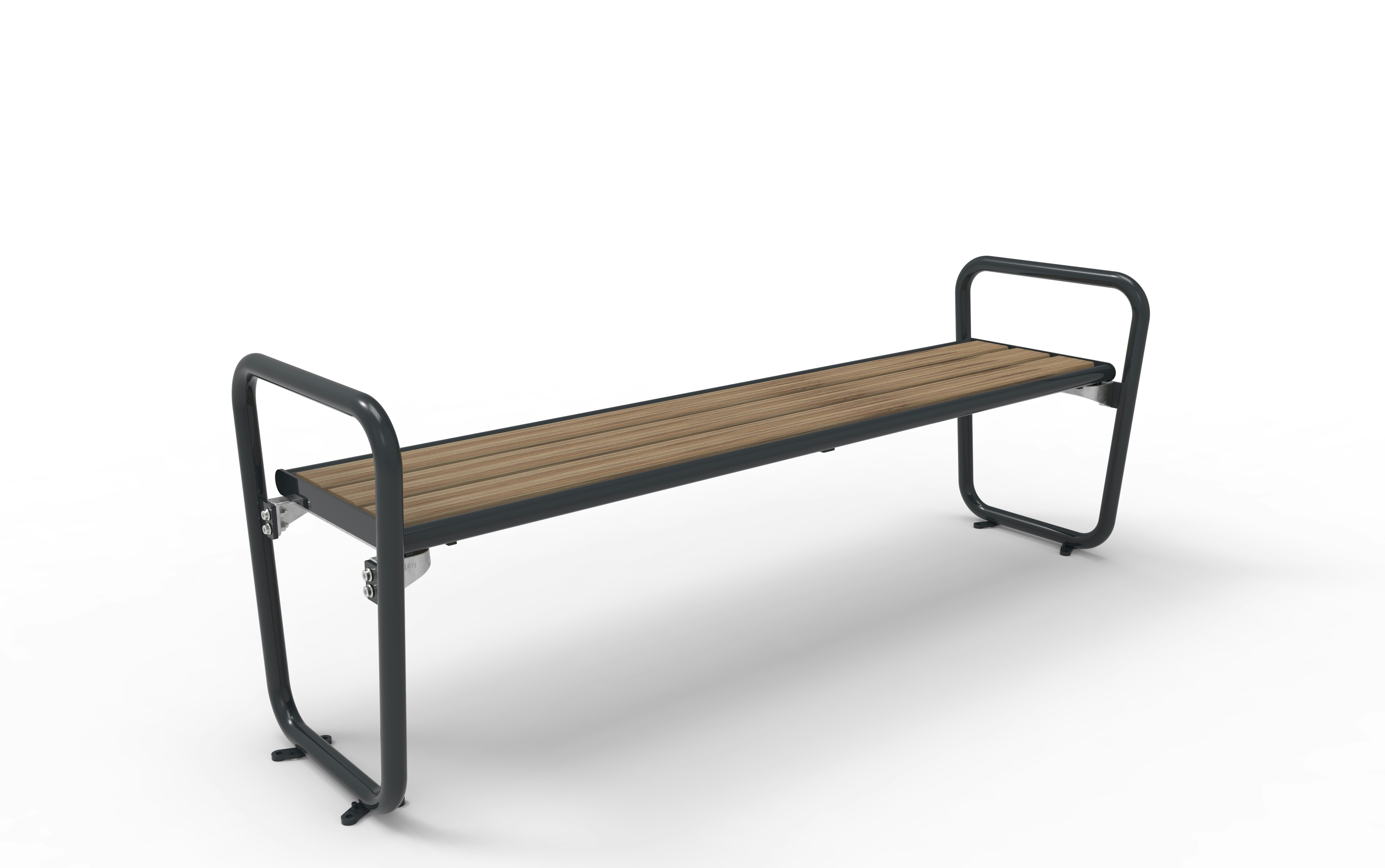 Bank Primavera Style mit Armlehne ohne Rückenlehne - Bambus Savanna Produktbild