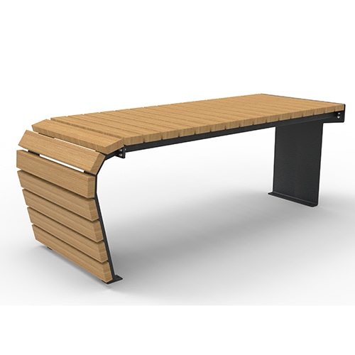 Tisch Olympia Luna Flow einseitig Iroko Produktbild