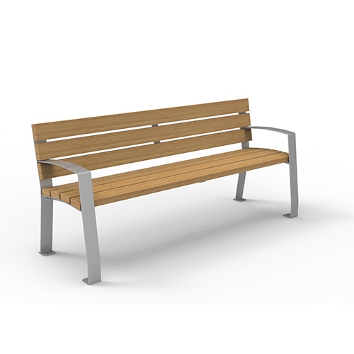 Bank Piega mit Rückenlehne Iroko Produktbild FV S