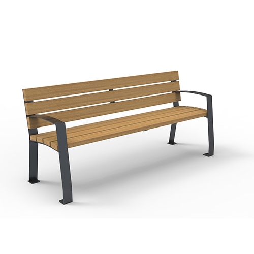 Bank Piega mit Rückenlehne Iroko Produktbild FV S