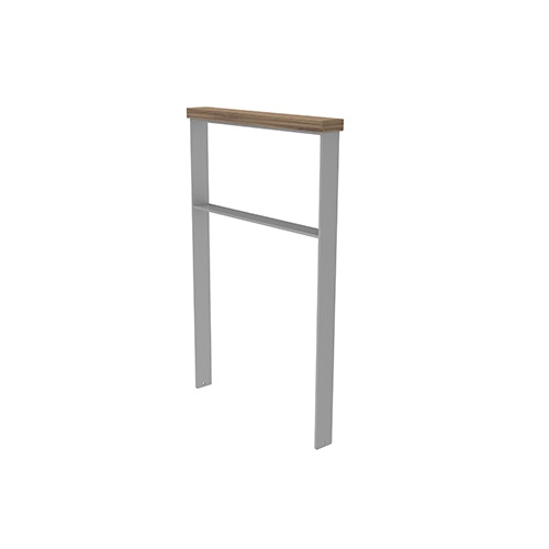 Anlehnbügel Quadri m. Auflage aus Bambus Savanna u. Querholm ortsfest Produktbild FV S