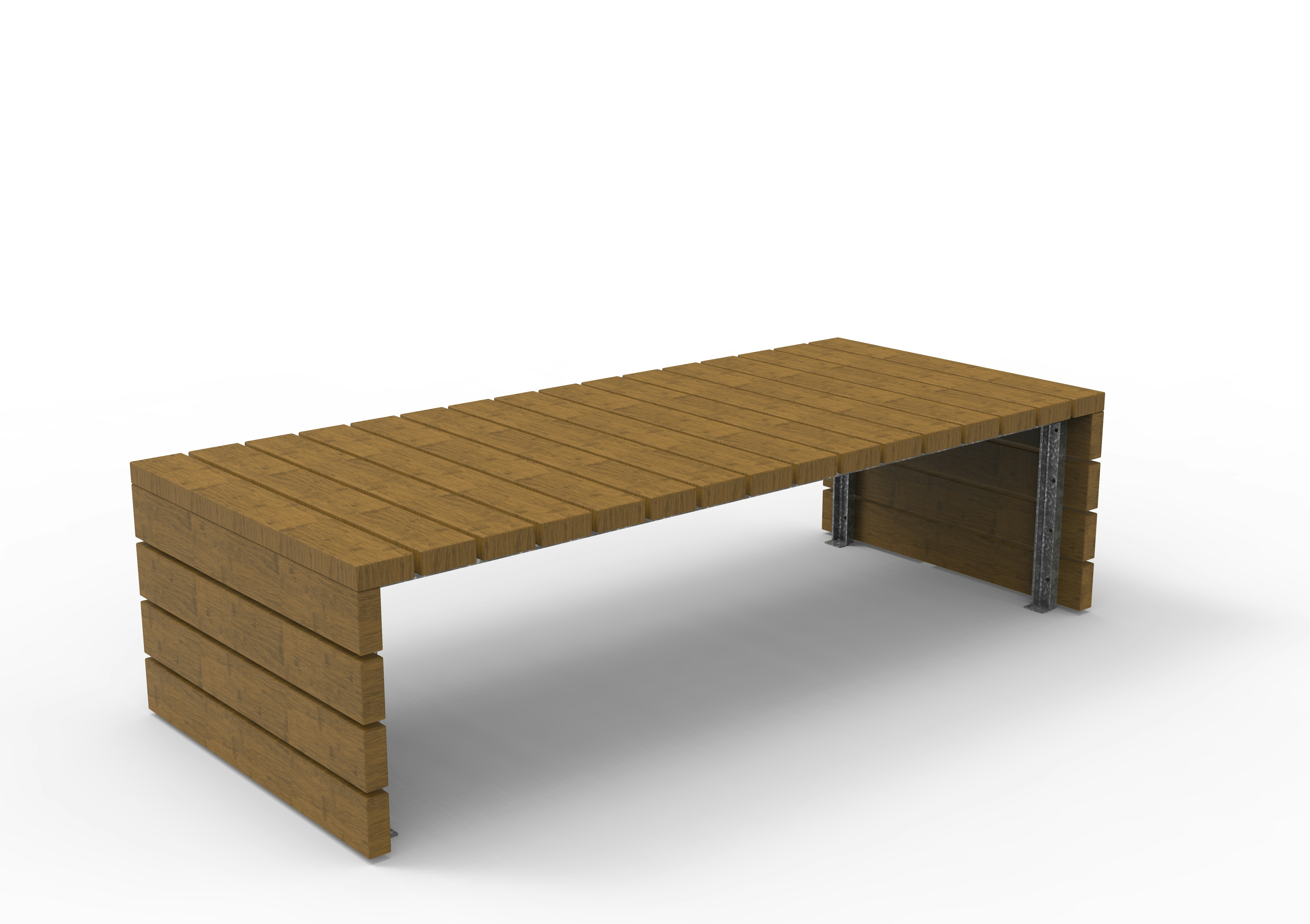 Doppelbank Via mit Bambusbelattung Savanna Produktbild