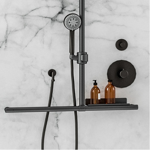 Duschablage AS-XLS schwarz matt Produktbild F1 S