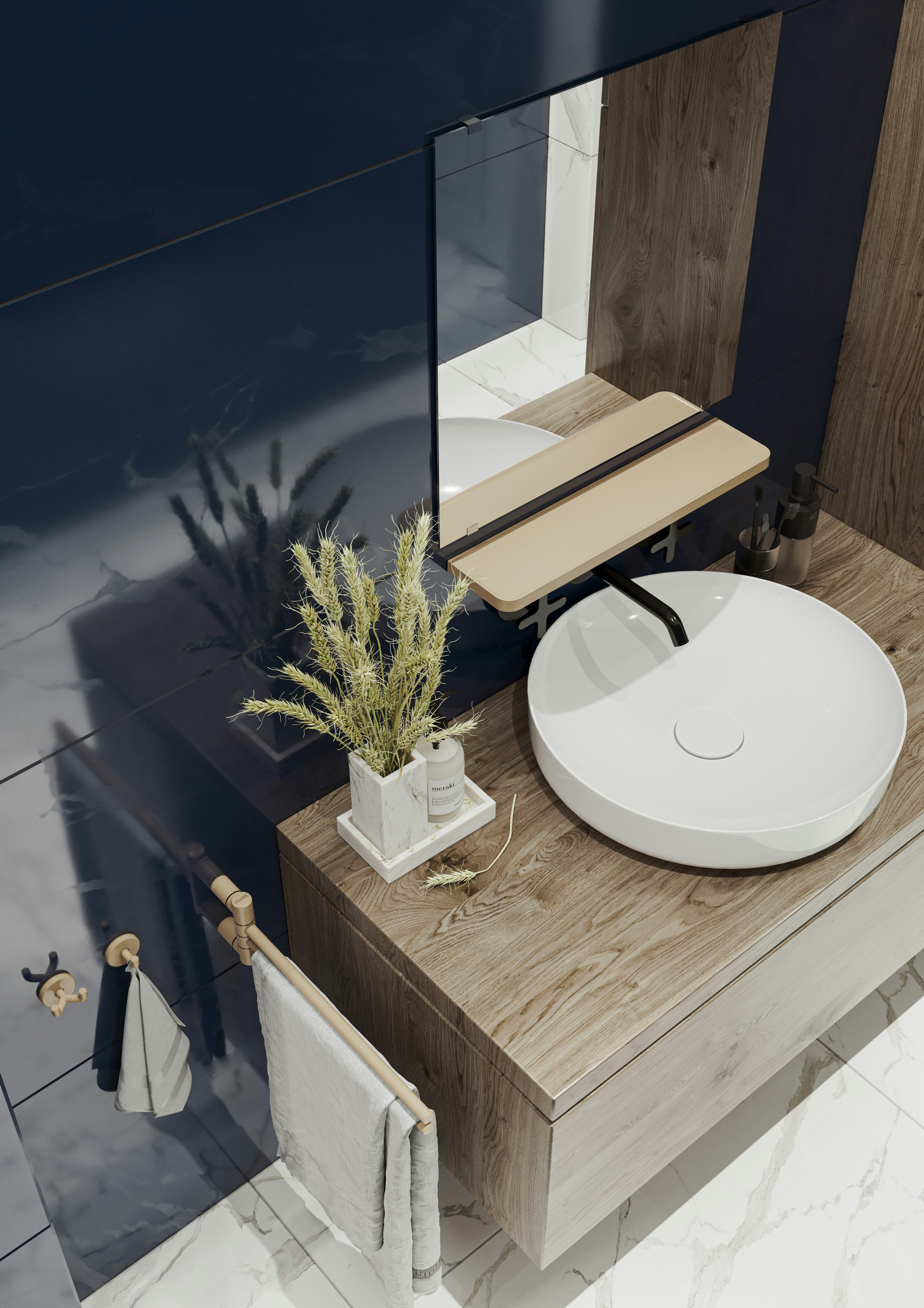 Modulare Fahrradbarriere aus Metall in Schwarz-Grau am urbanen Uferweg, mit Fahrrad-Symbol