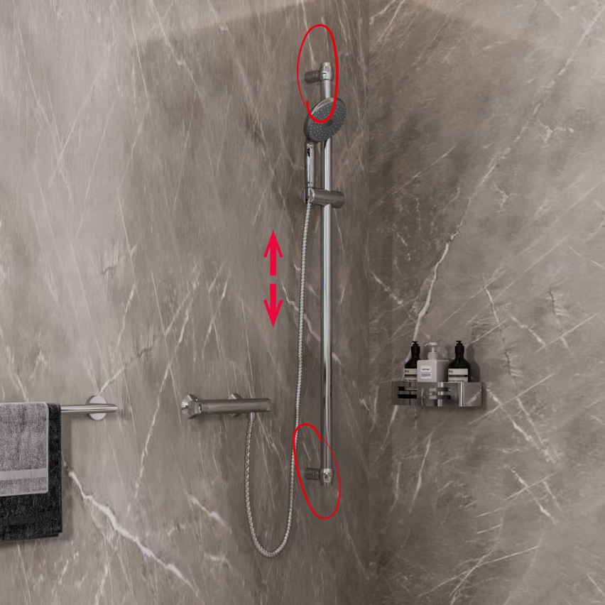 Modulare Fahrradbarriere aus Metall in Schwarz-Grau am urbanen Uferweg, mit Fahrrad-Symbol