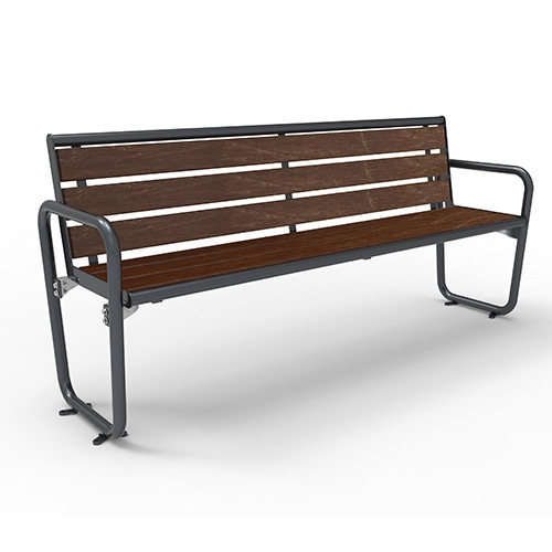 Bank Primavera Style mit Armlehne und Rückenlehne - Recyclingkunststoff Produktbild MV S