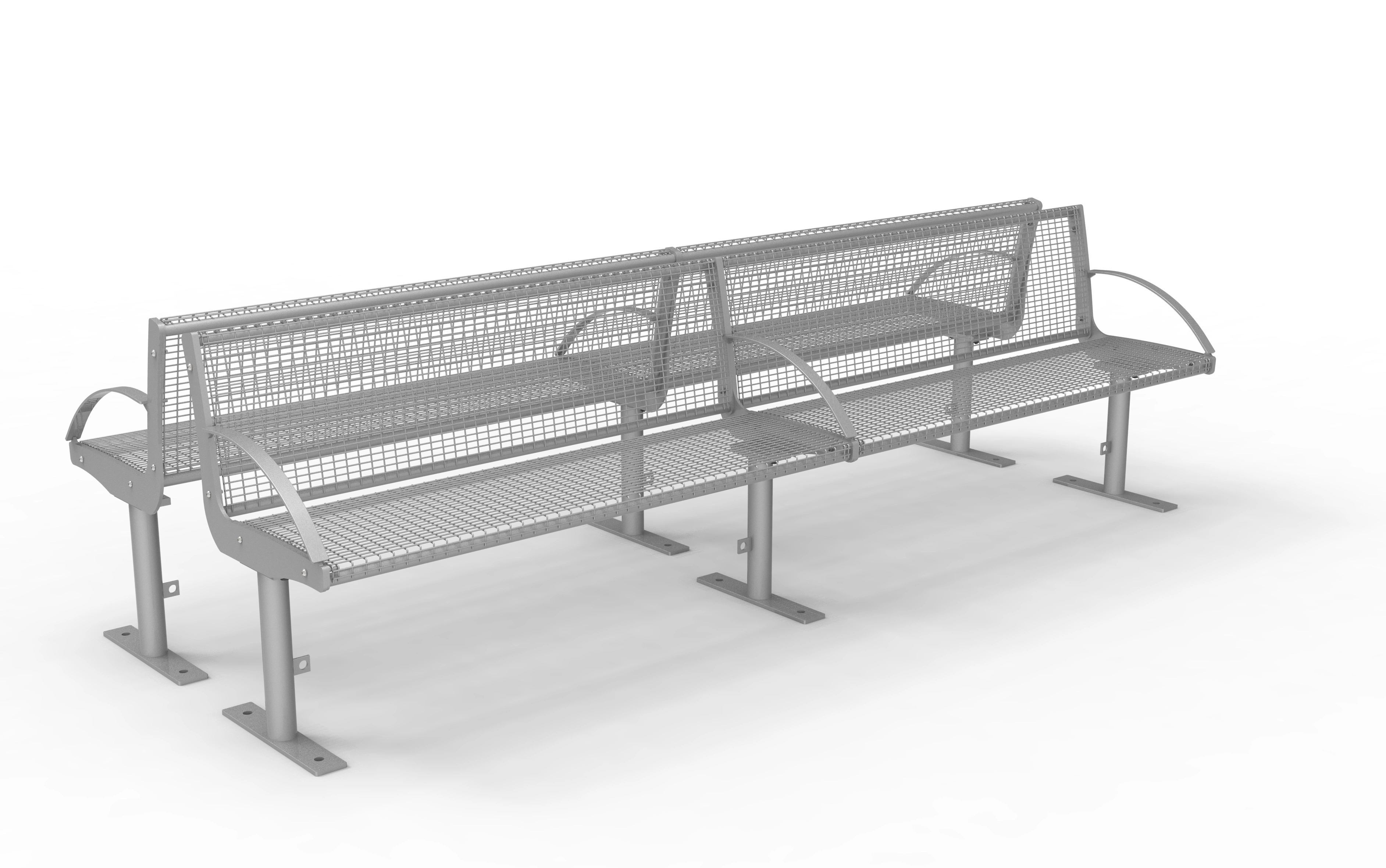 Bank Intersit Drahtgitter 6+6-sitzig - FP0 / mobil Produktbild FV S