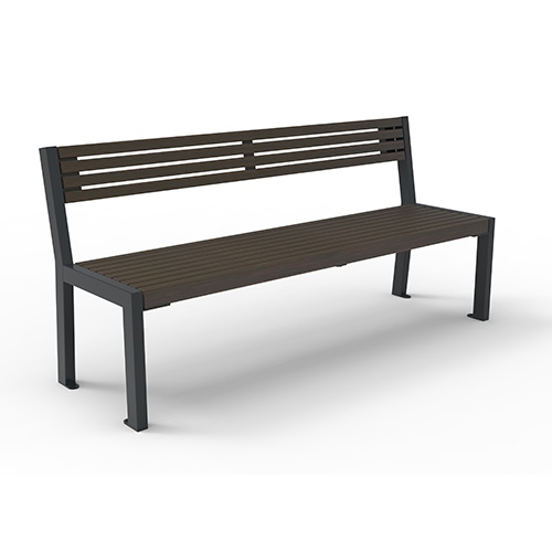 Bank Patio mit Rückenlehne Bambus dunkel Produktbild FV S