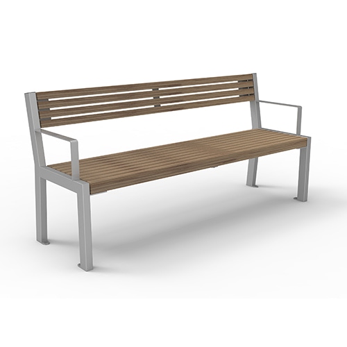 Bank Patio mit Rückenlehne und Armlehne Bambus Savanna Produktbild FV S