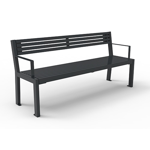 Bank Patio mit Rückenlehne und Armlehne Rohr Produktbild FV S