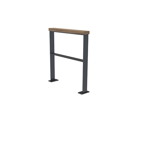 Anlehnbügel Quadri m. Auflage aus Bambus Savanna u. Querholm FP0 Produktbild FV S