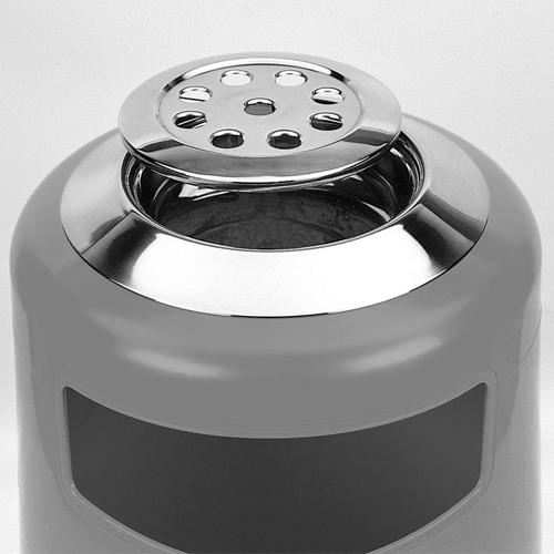 Abfallbehälter Topsy basaltgrau selbstlöschend Produktbild F2 S