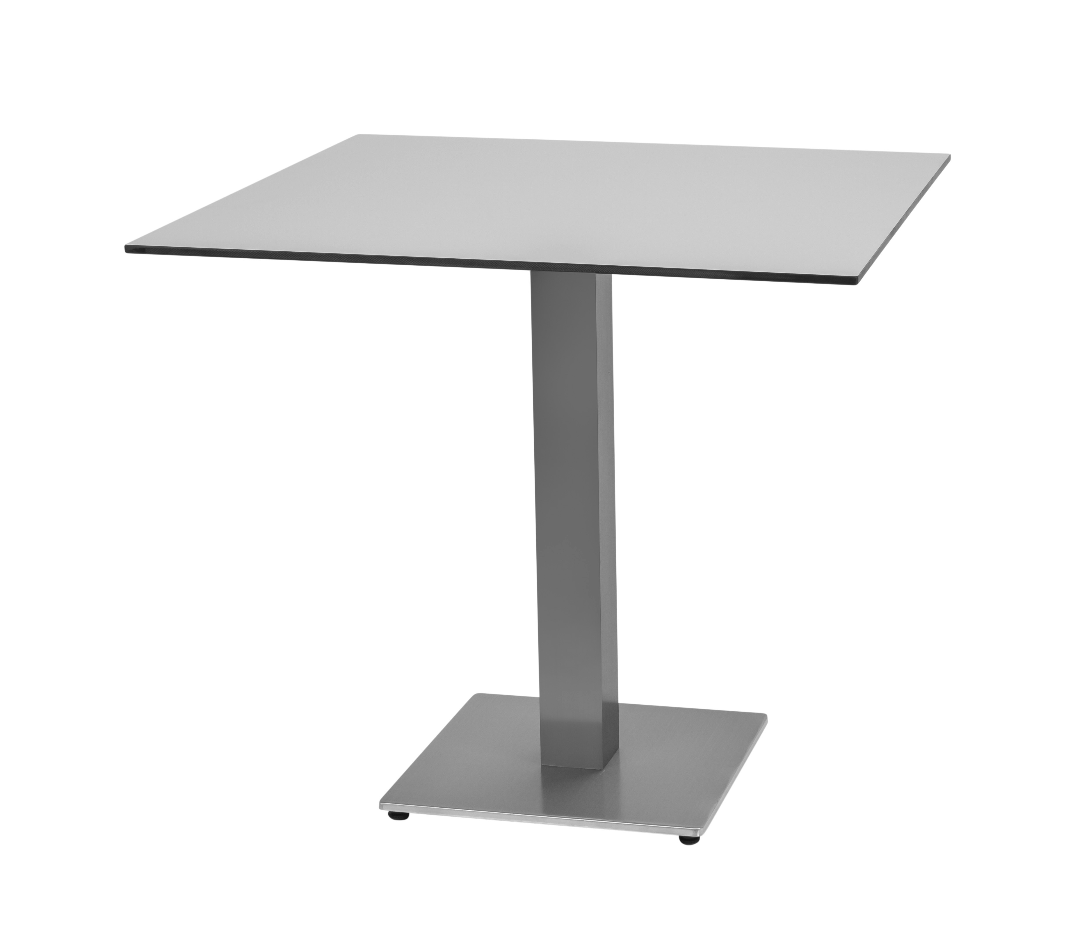 Tisch Capri 80x80 mit HPL Platte silver Produktbild F1 S