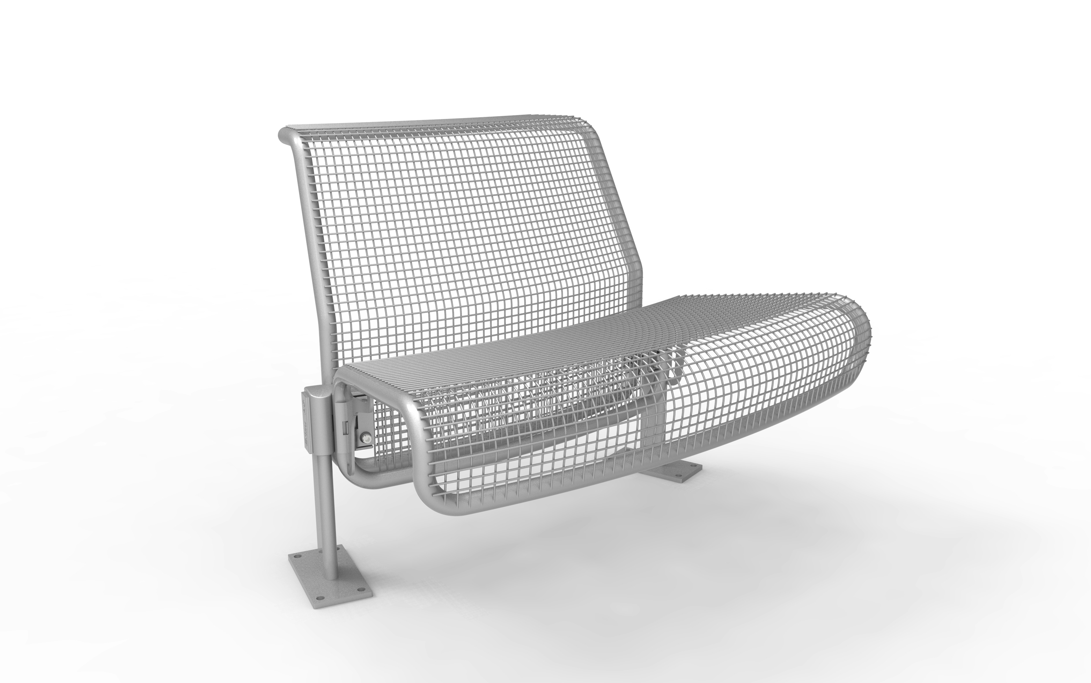 Olympia Grundelement mit Rückenlehne gebogen außen 1-sitzig (ortsfest mit Bodenplatte) Produktbild FV S