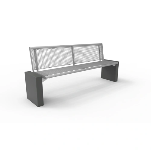 Sitzbank Gloria Style mit Drahtgitter Inlett und Sichtbetonfüßen Produktbild FV S