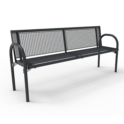 Bank Siesta Style mit Rückenlehne und Drahtgittereinsatz - ortsfest Produktbild