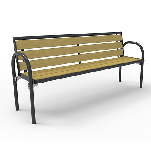 Bank Siesta Style mit Rückenlehne und Accoyabelattung - ortsfest Produktbild MV S