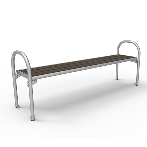 Bank Siesta Style ohne Rückenlehne mit Bambusbelattung dunkel - mobil Produktbild MV S