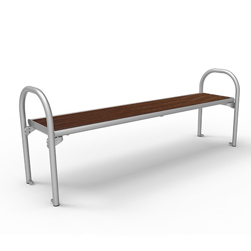 Bank Siesta Style ohne Rückenlehne mit Recyclingkunststoffbohlen - mobil Produktbild FV S