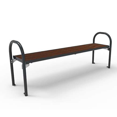 Bank Siesta Style ohne Rückenlehne mit Recyclingkunststoffbohlen - mobil Produktbild MV S