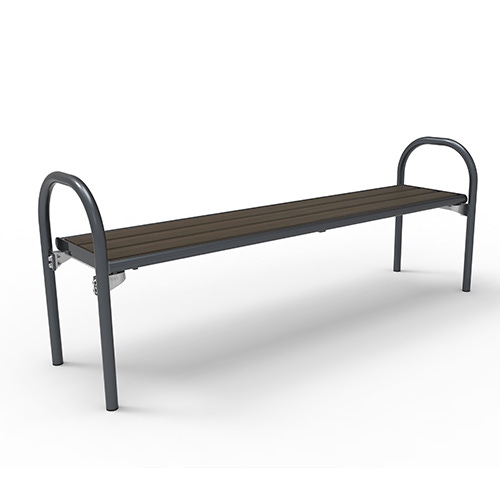 Bank Siesta Style ohne Rückenlehne mit Bambusbelattung dunkel - ortsfest Produktbild MV S