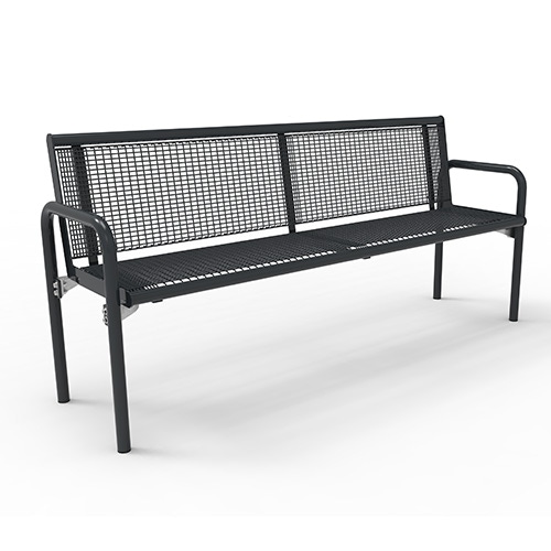 Bank Charisma Style mit Rücklehne und Drahtgittereinsatz - ortsfest Produktbild