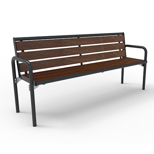 Bank Charisma Style mit Rücklehne und Recyclingkunststoffbohlen - ortsfest Produktbild