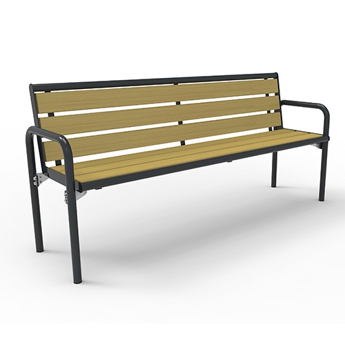 Bank Charisma Style mit Rücklehne und Accoyabelattung - ortsfest Produktbild