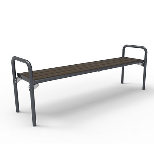 Bank Charisma Style ohne Rücklehne mit Bambusbelattung dunkel - ortsfest Produktbild MV S