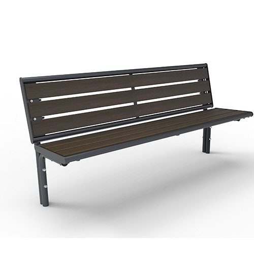 Bank Piazza Plus Style mit Bambusbelattung dunkel - ortsfest Produktbild