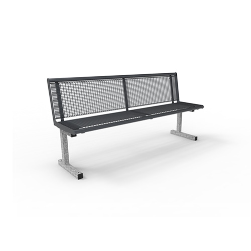 Bank Siena Style mit Drahtgitter und Rückenlehne - mobil Produktbild