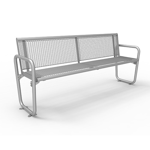 Bank Primavera Style mit Armlehne und Rückenlehne - Drahtgitter Produktbild FV S