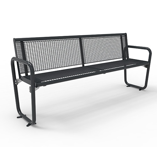 Bank Primavera Style mit Armlehne und Rückenlehne - Drahtgitter Produktbild MV S