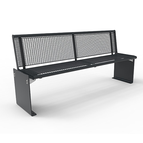 Bank Quadri Style mit Drahtgitter und Rückenlehne Produktbild