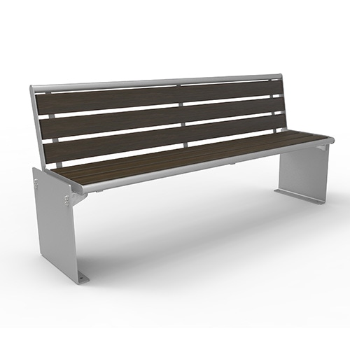 Bank Quadri Style mit Bambusbelattung dunkel und Rückenlehne Produktbild FV S