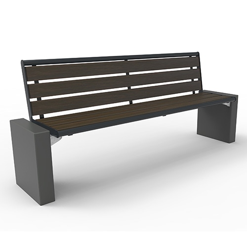 Bank Gloria Style mit Bambusbelattung dunkel und Rückenlehne Produktbild