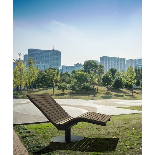 Liege Solaris mit Bambusbelattung Savanna, unmontiert, starr, mobil mit Bodenronde Produktbild F1 S