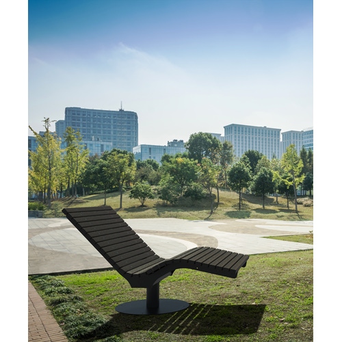 Liege Solaris mit Bambusbelattung Dunkel, unmontiert, starr, mobil mit Bodenronde Produktbild F1 S