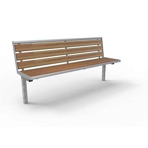 Bank Siena Style mit Bambusbelattung Savanna und Rückenlehne - ortsfest Produktbild FV S