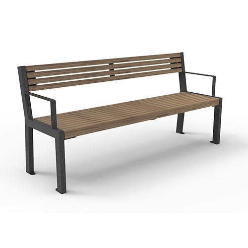 Bank Patio mit Rückenlehne und Armlehne Bambus Savanna Produktbild