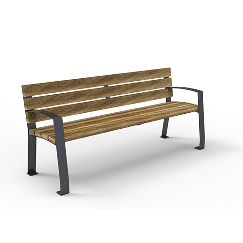 Bank Piega mit Rückenlehne Robinie Produktbild